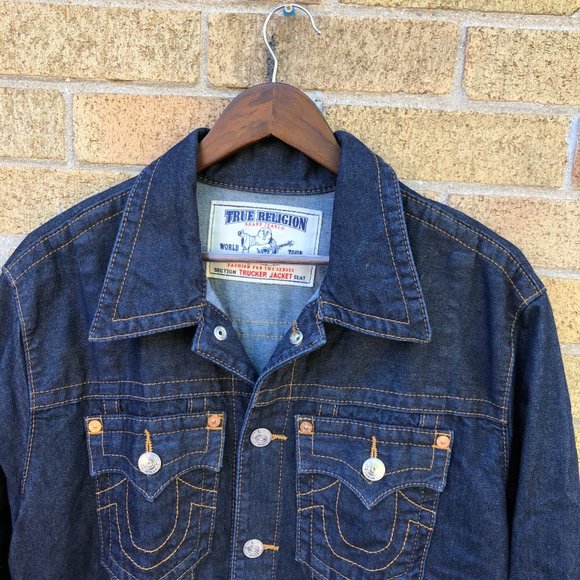 Vintage True Religion Denim Jacket Trucker Jacket Medium - Picture 4 of 6